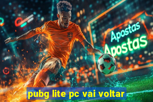 pubg lite pc vai voltar