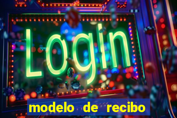 modelo de recibo de pagamento word