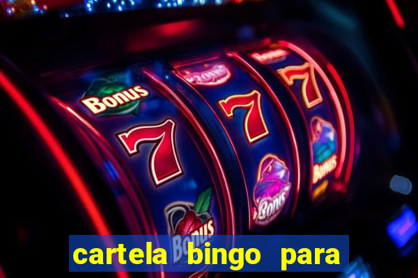 cartela bingo para cha de cozinha imprimir gratis