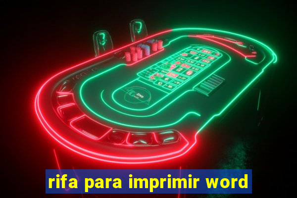 rifa para imprimir word