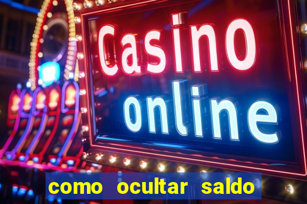 como ocultar saldo na betfair