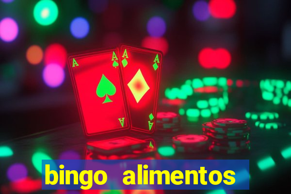 bingo alimentos para imprimir